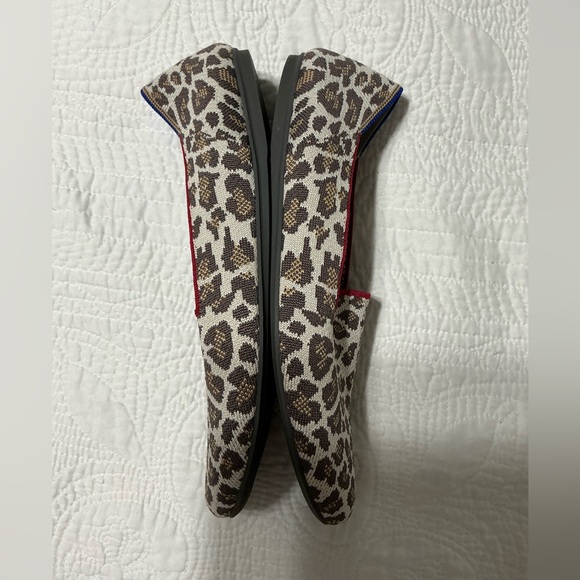 ROTHY'S Mocha Spot Animal Leopard Cheetah Slip On Loafer Flat Shoes Size 10 EUC - Picture 8 of 13